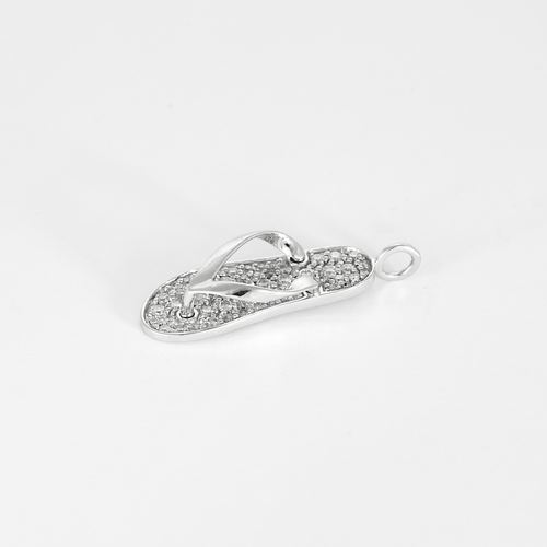 Garel Pendentif Tong en Or blanc et Diamants 58 Facettes DV32729-2