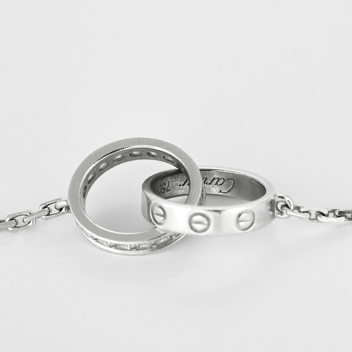 Cartier Collier Love en Or blanc 18k Diamant 58 Facettes DV32202-1