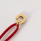 Dinh Van - Bracelet menottes R8 en or rose et cordon rouge 58 Facettes DV0997-7