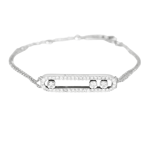 Bracelet Move Classique pavé, grand modèle - Bracelet en or blanc et diamants 58 Facettes DV32512-6