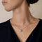 Collier en or blanc et pendentif coeur pavé diamants : 0,35 carat 58 Facettes DV32872-5