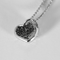 Collier en or blanc et pendentif coeur pavé diamants : 0,35 carat 58 Facettes DV32872-5