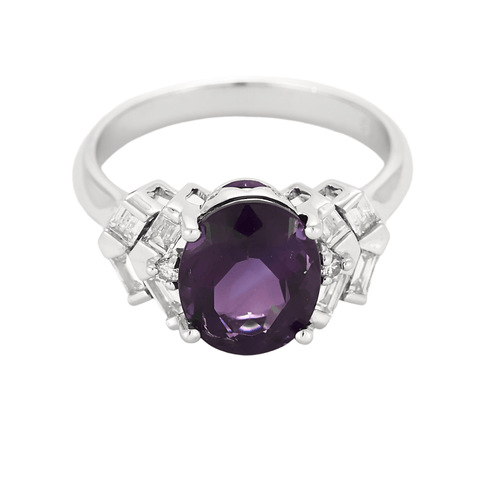 Bague en or blanc, améthyste et diamants 58 Facettes DV5707-18-535-5