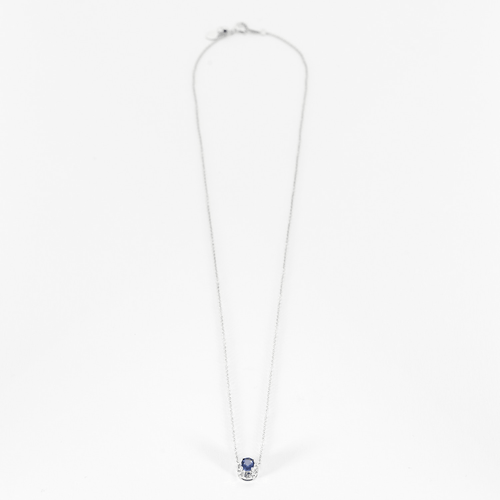Collier en or blanc, saphir et diamants 58 Facettes DV5707-21