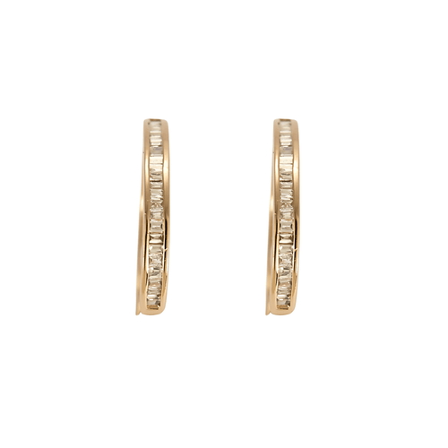 Paire d'anneaux d'oreilles en or rose et diamants 58 Facettes DV5707-20