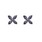 Paires de boucles d'oreilles puces en or blanc et tanzanites 58 Facettes DV5707-17