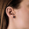 Paires de boucles d'oreilles puces en or blanc et tanzanites 58 Facettes DV5707-17