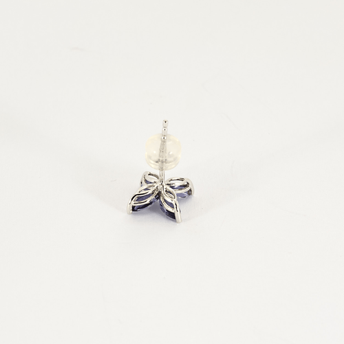 Paires de boucles d'oreilles puces en or blanc et tanzanites 58 Facettes DV5707-17
