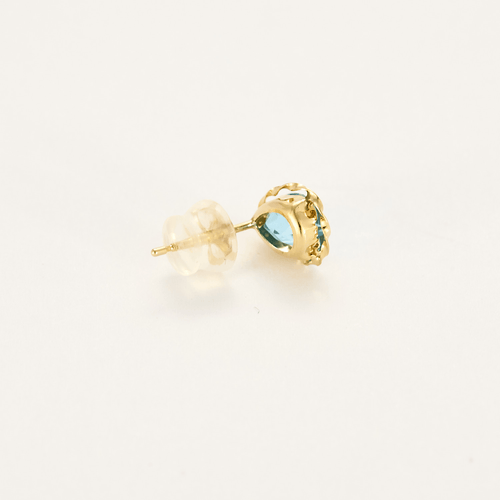 Boucles d'oreilles puces en or jaune et topaze 58 Facettes DV5707-16
