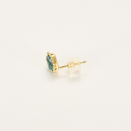 Boucles d'oreilles puces en or jaune et topaze 58 Facettes DV5707-16