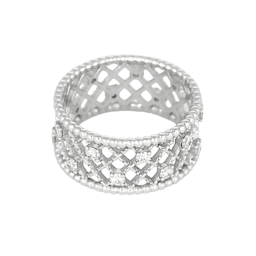 53 Bague Gemmyo RetroMilano en or blanc et diamants : 0,54 carat 58 Facettes DV33837-1