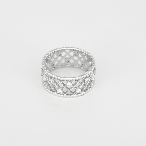 53 Bague Gemmyo RetroMilano en or blanc et diamants : 0,54 carat 58 Facettes DV33837-1