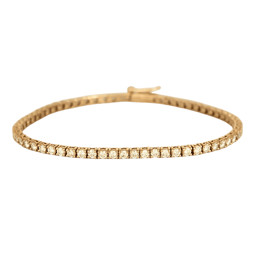 Bracelet tennis en or rose et diamants : 3,70 carats 58 Facettes DV24433-3