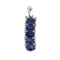 Pendentif en or blanc, diamants : 0,10 carat et saphirs : 1 carat