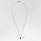 Collier en or blanc, diamants et saphir ovale : 0,90 carat 58 Facettes DV34030-6
