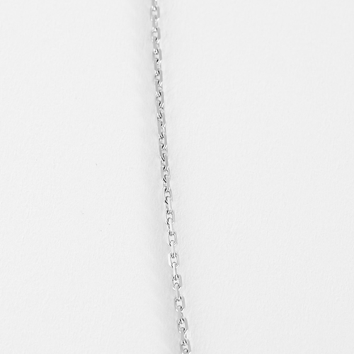 Collier en or blanc, diamants et saphir ovale : 0,90 carat 58 Facettes DV34030-6