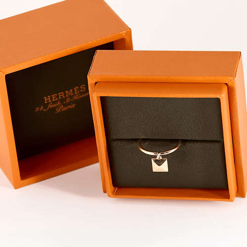 52 Hermes Bague Clou d'H en Or rose 18k 58 Facettes DV33411-1