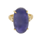 53 Bague en or jaune, Tanzanite et diamants : 0,10 carat 58 Facettes DV34030-1
