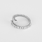 Bague jonc ouvert en or blanc et diamants