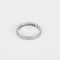 49 Demie alliance en or blanc, diamants de taille princesse  : 0,20 carat 58 Facettes DV34030-15