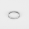 49 Demie alliance en or blanc, diamants de taille princesse  : 0,20 carat 58 Facettes DV34030-15