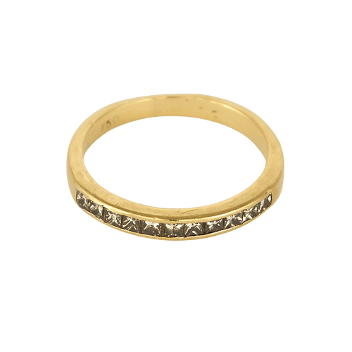 54 Demie alliance en or jaune, diamants de taille princesse 58 Facettes DV34030-16