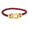 FRED - Force 10 - Grand modèle - Bracelet en or jaune et cordon rose