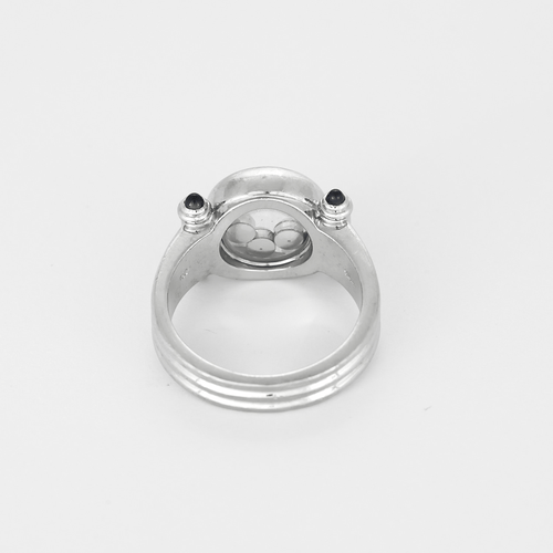 Chopard Happy Diamonds - Bague en or blanc avec diamants et saphirs