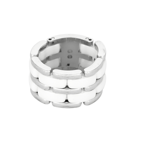CHANEL - Ultra - Grand modèle - Bague en or blanc et céramique