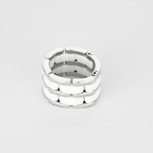CHANEL - Ultra - Grand modèle - Bague en or blanc et céramique