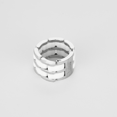 CHANEL - Ultra - Grand modèle - Bague en or blanc et céramique