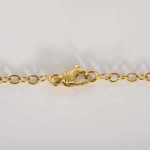 Élégant collier draperie en or jaune