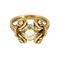 Élégante bague en or jaune, platine et diamants : 0,80 carat