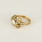 Élégante bague en or jaune, platine et diamants : 0,80 carat