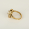 Élégante bague en or jaune, platine et diamants : 0,80 carat