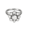 Bague marguerite en or blanc, diamants