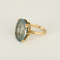 Bague cocktail en or jaune et aigue-marine