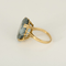 Bague cocktail en or jaune et aigue-marine
