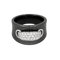 Bague en céramique noire, or blanc et diamants : 0,35 carat