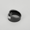 Bague en céramique noire, or blanc et diamants : 0,35 carat