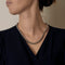 Collier en or blanc à maille popcorn