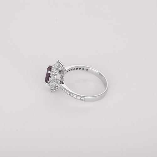 Bague en Or blanc 18k Saphir