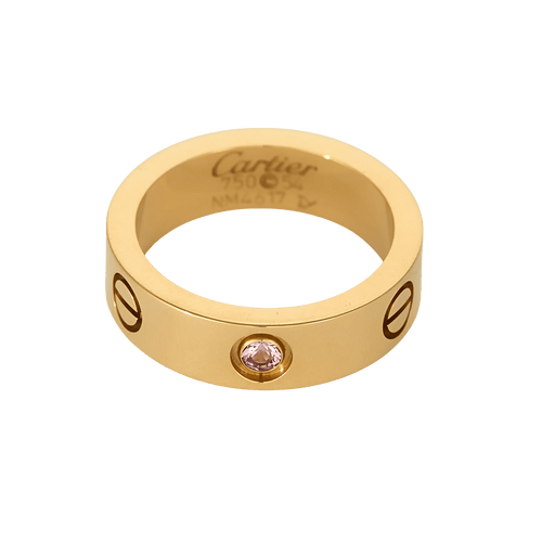Cartier - Love - Bague en or jaune et saphir rose