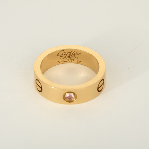 Cartier - Love - Bague en or jaune et saphir rose