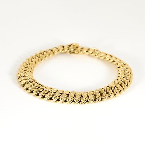 Bracelet en or jaune à maille américaine