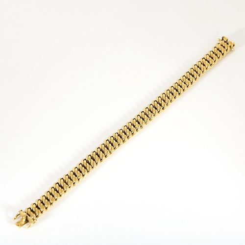 Bracelet en or jaune à maille américaine