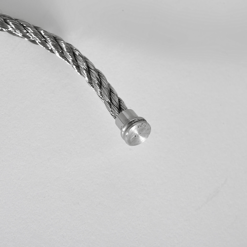 Fred - Force 10 - Moyen Modèle - Bracelet composé d'un cordon en nylon tressé et or blanc, diamants
