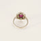 Bague en or blanc, or jaune, rubis et diamants 58 Facettes DV26327-5-53-2