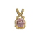 Pendentif en or jaune, kunzite et diamants 58 Facettes DV17164-3
