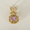 Pendentif en or jaune, kunzite et diamants 58 Facettes DV17164-3